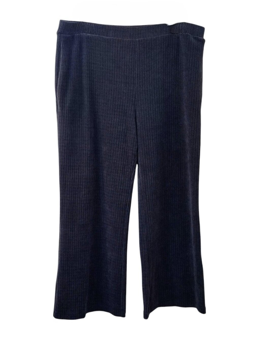 Marla Wynne Ottoman-Knit Pants, Size 1X, Inky Blue